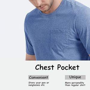 Camisetas de hombre al por mayor, modernas, de corte regular, con estampado serigrafiado, de poliéster y algodón, informales, deportivas, antiarrugas, con cuello redondo - Product Image 4