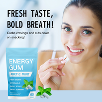 En stock Chewing-gum Supplément pour la santé du cerveau à la menthe naturelle La gomme énergétique aide à prévenir les caries