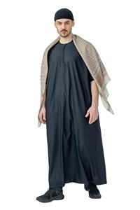 Vêtements islamiques à manches courtes pour l'été Thobe pour hommes Jubba Nouvelle arrivée Thobe pour hommes personnalisé Vente à chaud islamique Jubba pour hommes - Product Image 3