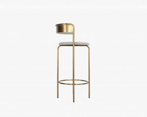 Wholesale Price Wooden Top Geometric Metal <b>Stool</b> Modern Accent Chair For Home Cafe Decor Furniture Use - Product Image 2