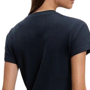 Camiseta de Manga Corta Elástica para Mujer, Corte Ajustado, Cuello Redondo, Informal, Cómoda, Ligera, Ropa Personalizada al por Mayor - Product Image 4