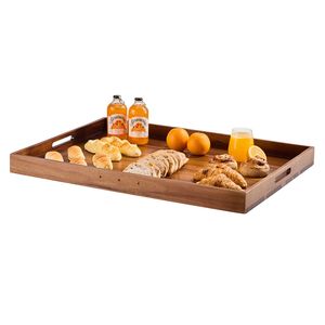 Acacia Wood Cutting Board with Built-in Hand <b>Kitchen</b> <b>Storage</b> Noodle Board Stove Cover for Gas Burner Electric Stove Top - Product Image 2