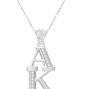 Colgante de plata de ley AKA para mujer, elegante colgante de plata con dije de hermandad, joyería clásica, cadena de accesorio para collar - Product Image 2