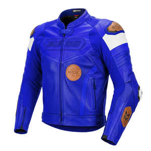 Chaqueta de Motocicleta de Cuero Personalizada con MOQ Bajo, Transpirable, Perforada, Anti-UV, Estampada, Tallas Grandes, Tu Diseño, Nuestra Artesanía - Product Image 3