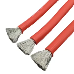 Venta caliente 200 grados Extra alto alambre flexible AWG cobre estañado recubierto de goma de silicona aislado Cable eléctrico