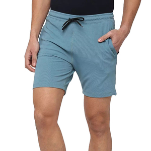 Pantalones Cortos de Algodón Casuales para Hombre al por Mayor, Estilo Urbano, con Cordón y Cintura Elástica, Patrón Personalizado, Lavado Ácido - Product Image 3