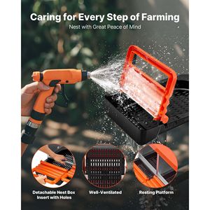 Nidi per Galline da Parete con 2 Scomparti, Facile Raccolta delle Uova, Gabbie per Animali in Acciaio Zincato ad Alta Resistenza - Product Image 6