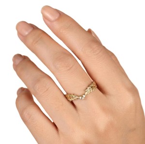 Anillo de Diamante Cultivado en Laboratorio con Corte Redondo, Inspirado en la Naturaleza, Oro Sólido de 10K, 14K, 18K, Anillo de Compromiso o Aniversario, 0.03Ct, Joyería Fina - Product Image 5