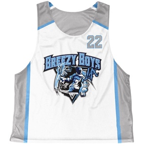 <b>Top</b> Manufacturer's Reversible Pinnies Custom Sublimated Lacrosse Uniforms for Men Youth Teams Polyester Sportswear Printed Club - Product Image 3