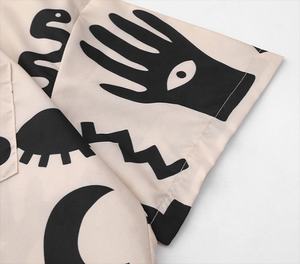 Camisa de manga corta de verano con botones y estampado personalizado OEM para hombre - Product Image 4