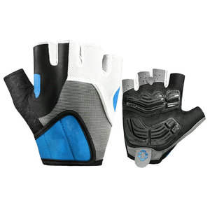 Gants de cyclisme mi-doigts antidérapants unisexes d'été en polyester avec fermeture auto-agrippante Rouge Noir Blanc Gris - Product Image 6