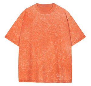 T-shirt ample et respirant pour femme, coupe vintage, manches courtes, effet vieilli délavé à l'acide, design personnalisé, toutes saisons, devant uni - Product Image 4