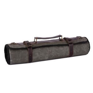 Sac de rangement pour couteaux en toile et cuir, organiseur de couteaux, sac de voyage pour outils de cuisine professionnels, LCKR-0009 - Product Image 5