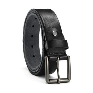 Cinturones de Cuero Vacuno Personalizados para Hombre y Mujer, Elegantes, Cómodos, Transpirables, de Primera Calidad, con Hebilla Plateada Informal - Product Image 2