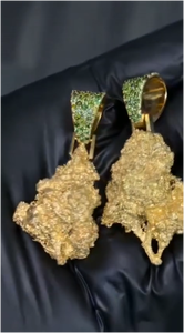 จี้รูปต้นไม้ประดับเพชร CONCEPTION Iced Out ทำจากเงินแท้ 925 ชุบทอง 14K ประดับเพชรโมอิสซาไนต์ สไตล์ฮิปฮอป เครื่องประดับสำหรับคนรักกัญชา ขายส่ง - Product Image 3