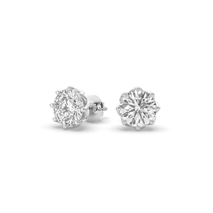 Pendientes de Diamantes Creados en Laboratorio de 4.00 Quilates, Corte Brillante, Oro de 14K, Ligeros y Únicos para Mujer, Certificados por IGI, Joyería Luxeshine B2B - Product Image 3