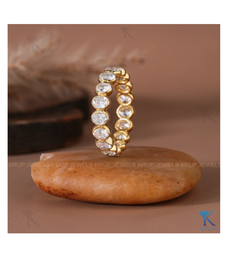 Anillo de Eternidad con Bisel de Corte Ovalado de Diseñador, Anillo de Boda de Oro Amarillo Sólido para Mujer, Joyería de Lujo, Diseño Personalizado - Product Image 2