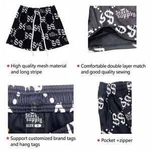 Fabricantes de pantalones cortos de baloncesto de malla para hombre, personalizados, de calidad OEM, sin marca. - Product Image 5