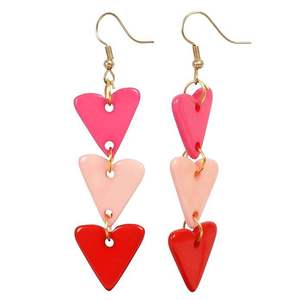 Boucles d'oreilles créoles en acrylique violettes en forme de goutte d'eau, creuses, faites à la main, de qualité supérieure, bijoux tendance pour femme, idéales pour les soirées - Product Image 3