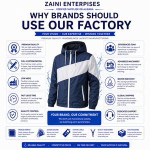 Premium 120 GSM Polyester Taslon <b>Pink</b> Windbreaker <b>Jacket</b> <b>Waterproof</b> Windproof Breathable Winter Men's High Street Style Custom - Product Image 5
