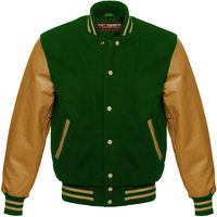 Blouson universitaire en laine 2026 avec manches en cuir, personnalisable avec logo, vente en gros, blousons vierges pour universités, blouson de baseball