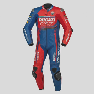 ชุดแข่งรถมอเตอร์ไซค์ MotoCP Rucati ทำจากหนังวัว/หนังจิงโจ้ พร้อมระบบป้องกันขั้นสูงสำหรับสนามแข่งและถนน ตัดเย็บตามสั่ง - Product Image 2