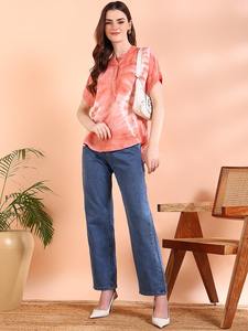 Maaesa Women Rayon Tie-Dye Boutique <b>Top</b> Designer Collection Lightweight Summer <b>Top</b> From India Exporter - Product Image 4