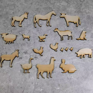 ชุดของเล่นไม้เอ็มดีเอฟ 16 ชิ้น รูปสัตว์ต่างๆ ตัดด้วยเลเซอร์ สำหรับเด็ก เรียนรู้ชื่อสัตว์ ของเล่นเสริมพัฒนาการ กำลังเป็นที่นิยม - Product Image 1