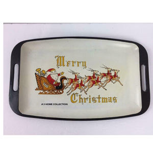 Bandeja de Regalo con Diseño Exclusivo de Estrella Negra, para Decoraciones Navideñas, Sublimación, Portátil - Product Image 3