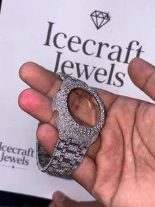 Custom Full Iced Moissanite Diamond <b>Watch</b> <b>Case</b> Luxury Hip Hop <b>Watch</b> <b>Case</b> Premium Stone Setting Jewelry Style - Product Image 3