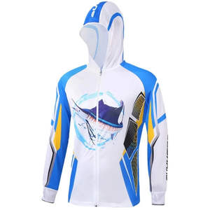 Sweat-shirt de pêche à capuche à manches longues OEM, sublimation par transfert thermique, protection solaire UPF 50, sweat-shirt de pêche à capuche pour homme - Product Image 5