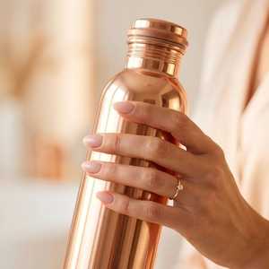 Handmade <b>Copper</b> Water <b>Bottle</b> | Pure <b>Copper</b> <b>Drink</b> <b>Bottle</b> | Ayurvedic <b>Copper</b> Flask | Leakproof Reusable <b>Bottle</b> | Kitchen & Wellnes - Product Image 5