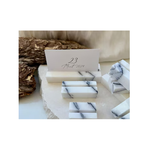 Porte-numéros de table en marbre, support de nom de table en pierre, présentoir de cartes pour invités de mariage en marbre, meilleures ventes - Product Image 1