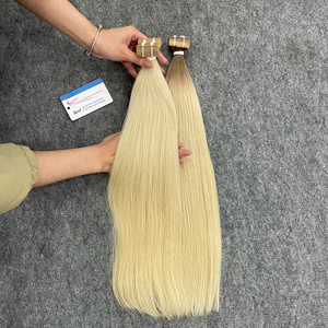 Extensions de cheveux naturels Remy vietnamiens de luxe à bandes adhésives, double épaisseur, lisses, aspect naturel, vente en gros - Product Image 1