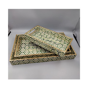 Bandeja de madera minimalista moderna, Plato decorativo rectangular para sala de estar, mesa de comedor u oficina, uso ecológico de 100 Uds. - Product Image 2