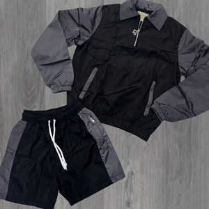 Ensemble veste zippée et short en tissu mémoire, qualité supérieure, respirant, prix de gros, entièrement personnalisable, dernier style, nouveau style - Product Image 1