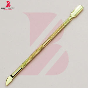 Pousse-cuticules et outil de suppression en acier inoxydable doré, impression de logo personnalisée, meilleur produit en vente, outils de manucure et de pédicure - Product Image 6