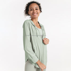 Chaqueta de gimnasio de alta calidad para mujer, manga larga, cremallera, secado rápido, ropa de Yoga para mujer, entrenamiento, correr, sudaderas con capucha, Top deportivo para Fitness - Product Image 5