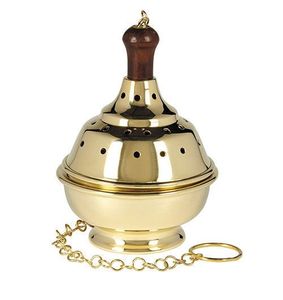 Hot Selling New Brass Incense <b>Burner</b> With Sandalwood Handle Hand-Made Religious Aromatic Diffuser All-Season Use - Product Image 1