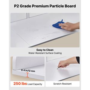 2-Drawer 2-Hook Wooden 54 X 27.5 in Countertop Washer Dryer Topper with <b>Shelf</b> Laundry Machine <b>Clothes</b> Pins Target Audience - Product Image 4