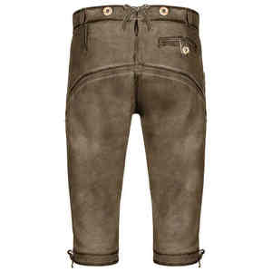 Pantalones Cortos de Cuero Estilo Trachten/Pantalones Bávaros Trachten, Lederhosen Personalizados de Cuero Auténtico para Hombre - Product Image 2