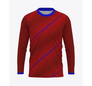 Maillot de football unisexe à manches longues, séchage rapide, respirant, antibactérien, léger, 100% coton, chemise de sport - Product Image 1