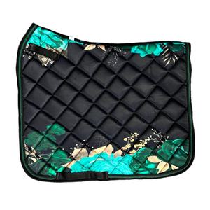 Coussinets de selle en Satin à Sublimation papillon, magnifiques coussinets de selle dorés Numnah Euro Cavall - Product Image 4