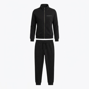 Ensemble de survêtement élégant pour femmes en molleton uni à capuche, 2 pièces, manches courtes, 100% coton, confortable et polyvalent - Product Image 3