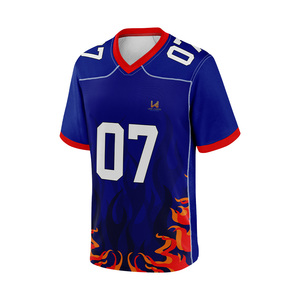 Custom Printed High Quality Breathable Short Sleeve American Football Jerseys Unisex 100% Polyester Mesh Moisture Wicking Shirt - Product Image 4