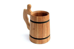 Custom Handmade Wooden Beer <b>Mug</b> with Stainless Steel Inner Lining Rustic <b>Mug</b> from Indian Manufacturer - Product Image 4