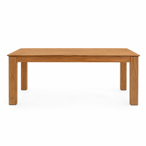 Mesa de Comedor Rectangular Moderna Escandinava de Madera de Teca Sólida, Impermeable y Ecológica, Construcción Duradera, Capacidad para 8 Personas - Product Image 1