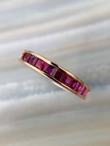 Anillo de Compromiso de Plata de Ley 925 con Moissanita y Engaste de Canal para Mujer, Chapado en Oro y Rodio, Estilo Hip Hop, Anillo de Boda - Product Image 3