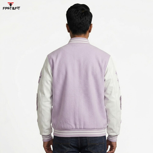 Custom Logo Canvas College Baseball <b>Jacket</b> for <b>Men</b> Windproof & Breathable Black Embroidery Winter Street Style - Product Image 2