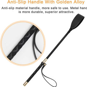 Fusta de polo lista para el campo, diseño duradero para el control del jinete, manejo equilibrado, entrenamiento y juego ecuestre, fusta de cuero para caballo - Product Image 3